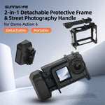 Per DJI Action 6 Sunnylife Telaio protettivo 2 in 1 rimovibile e impugnatura per fotografia di strada Impugnatura ergonomica Maniglia di scatto a sgancio rapido, For DJI Action 6