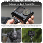 Per DJI Action 6 Sunnylife Telaio protettivo 2 in 1 rimovibile e impugnatura per fotografia di strada Impugnatura ergonomica Maniglia di scatto a sgancio rapido, For DJI Action 6
