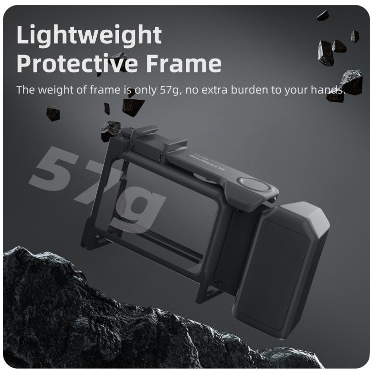 Per DJI Action 6 Sunnylife Telaio protettivo 2 in 1 rimovibile e impugnatura per fotografia di strada Impugnatura ergonomica Maniglia di scatto a sgancio rapido, For DJI Action 6