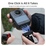 Adattatore magnetico a sgancio rapido con giunto sferico Sunnylife, supporto con ventosa girevole a 360° per DJI Osmo 360 / Action 5 Pro / 4 / 3, For DJI Osmo 360 / Action 5 Pro / 4 / 3