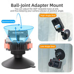 Adattatore magnetico a sgancio rapido con giunto sferico Sunnylife, supporto con ventosa girevole a 360° per DJI Osmo 360 / Action 5 Pro / 4 / 3, For DJI Osmo 360 / Action 5 Pro / 4 / 3