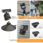 Adattatore con snodo sferico magnetico a sgancio rapido bidirezionale Sunnylife, supporto con ventosa girevole a 360° per DJI Osmo Nano / Action 6, For DJI Osmo Nano / Action 6