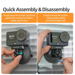 Adattatore con snodo sferico magnetico a sgancio rapido bidirezionale Sunnylife, supporto con ventosa girevole a 360° per DJI Osmo Nano / Action 6, For DJI Osmo Nano / Action 6