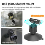 Adattatore con snodo sferico magnetico a sgancio rapido bidirezionale Sunnylife, supporto con ventosa girevole a 360° per DJI Osmo Nano / Action 6, For DJI Osmo Nano / Action 6