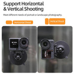Adattatore con snodo sferico magnetico a sgancio rapido bidirezionale Sunnylife, supporto con ventosa girevole a 360° per DJI Osmo Nano / Action 6, For DJI Osmo Nano / Action 6