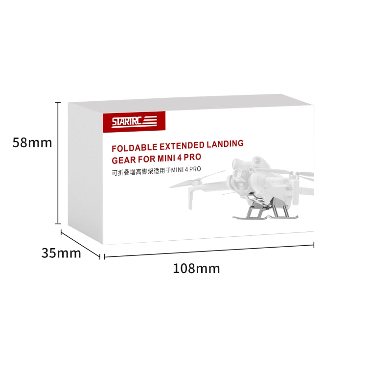 Per DJI Mini 4 Pro STARTRC Rack da addestramento per carrello di atterraggio rialzato pieghevole anti-caduta e anti-sporco, For DJI Mini 4 Pro