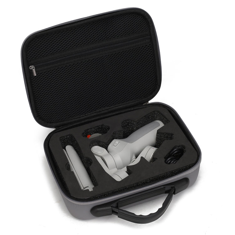 Custodia protettiva di sicurezza portatile in PU antiurto con texture a diamante per DJI Osmo Mobile 4, Grey