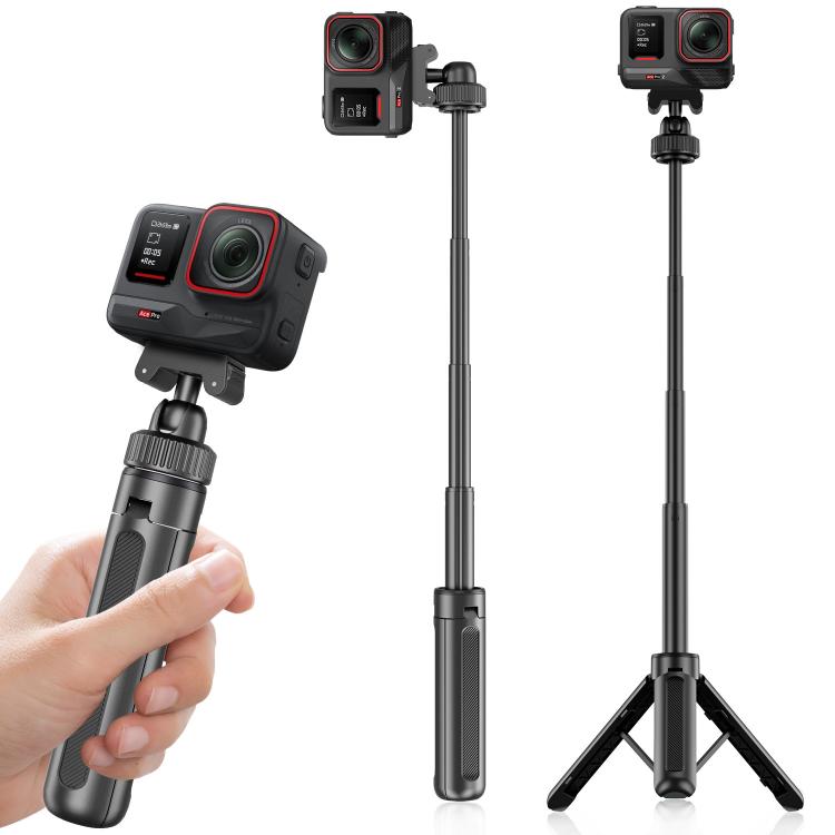 VT-14 Treppiede magnetico da tavolo con testa a sfera telescopica e asta per selfie per GoPro e action camera, VT-10