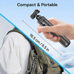 VT-14 Treppiede magnetico da tavolo con testa a sfera telescopica e asta per selfie per GoPro e action camera, VT-10