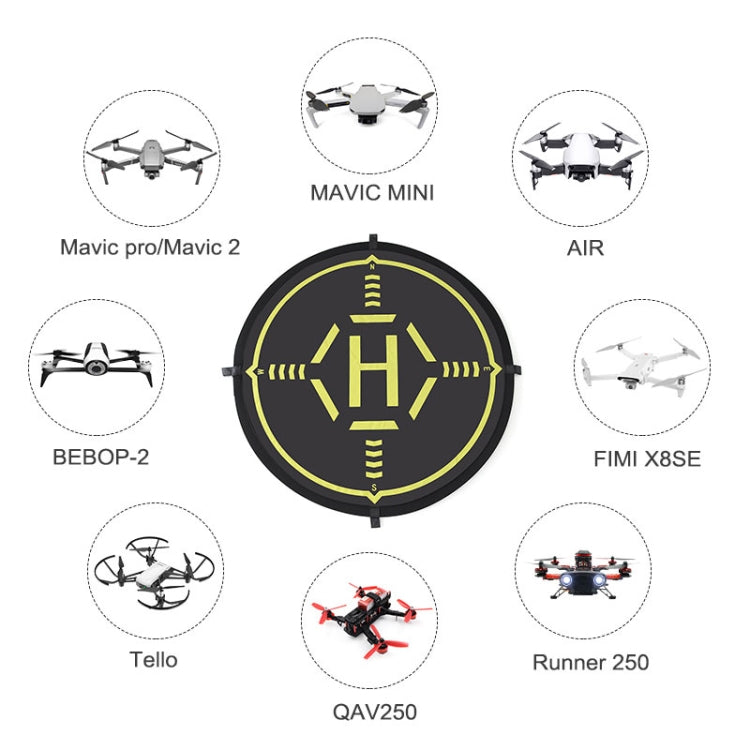 STARTRC RC Drone Quadcopter Grembiule da parcheggio portatile Tappetino da parcheggio per atterraggio rapido per DJI Mavic Mini / Mavic Air 2, Diametro: 56 cm, Diameter: 56cm