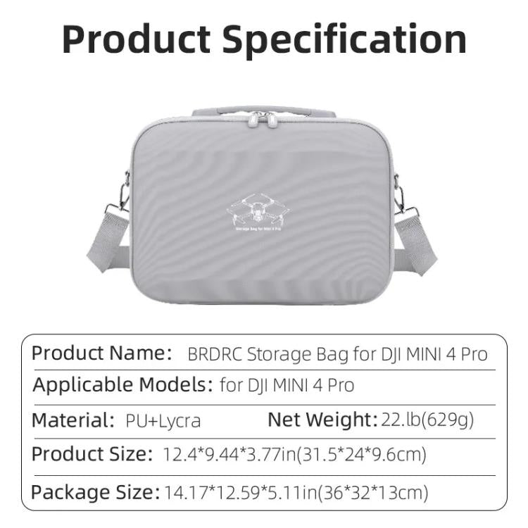 Borsa rigida per telecomando DJI Mini 4 Pro in pelle PU