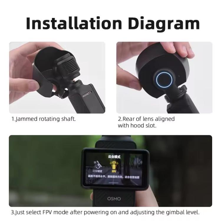 Parasole per obiettivo DJI Osmo Pocket 3 in ABS
