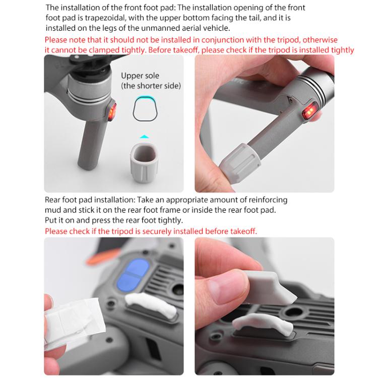 Piedini protezione TPU per gambe drone DJI Mavic Air 2S