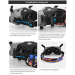 Fascia testa con stampa graffiti per occhiali DJI FPV