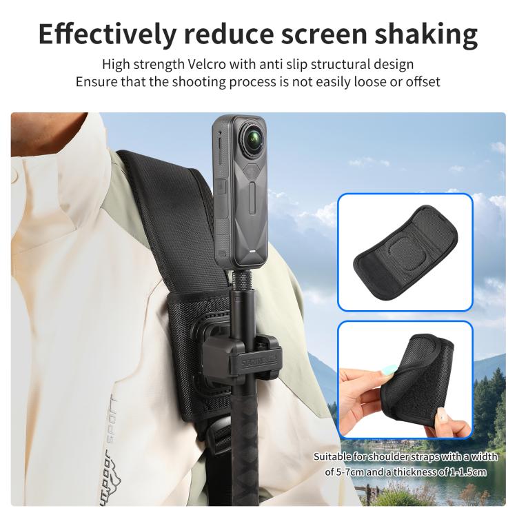 STARTRC Supporto a sgancio rapido con chiusura a strappo per selfie stick, Hook And Loop Mount
