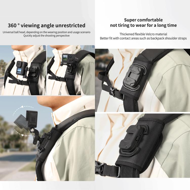 Clip universale per zaino STARTRC con chiusura a strappo., Backpack Clip
