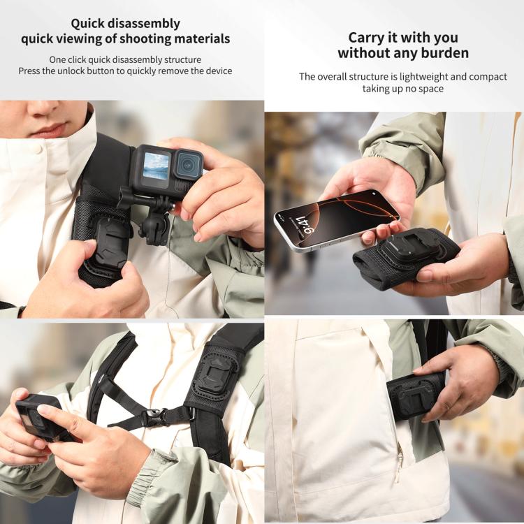 Clip universale per zaino STARTRC con chiusura a strappo., Backpack Clip