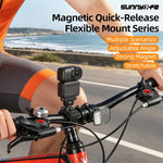 Sunnylife Supporto flessibile magnetico a sgancio rapido serie 360 con fascia avvolgente e clip per tubo bici per DJI Osmo Nano / Action 6, For DJI Osmo Nano / Action 6