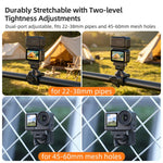 Sunnylife Supporto flessibile magnetico a sgancio rapido serie 360 con fascia avvolgente e clip per tubo bici per DJI Osmo Nano / Action 6, For DJI Osmo Nano / Action 6