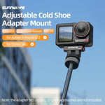 Sunnylife AD118 Adattatore magnetico a sgancio rapido Sunnylife Cold Shoe 1/4" con inclinazione regolabile a 180° per selfie stick, supporto per DJI Osmo 360 / Action 5 Pro / 4 / 3, AD118 For DJI Osmo 360 / Action 5 Pro