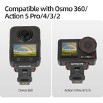 Sunnylife AD118 Adattatore magnetico a sgancio rapido Sunnylife Cold Shoe 1/4" con inclinazione regolabile a 180° per selfie stick, supporto per DJI Osmo 360 / Action 5 Pro / 4 / 3, AD118 For DJI Osmo 360 / Action 5 Pro