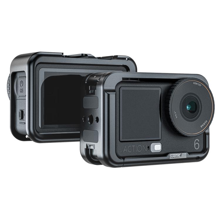 Telaio in metallo STARTRC con attacco a slitta per DJI Osmo Action 6., For DJI Osmo Action 6 Metal Cage
