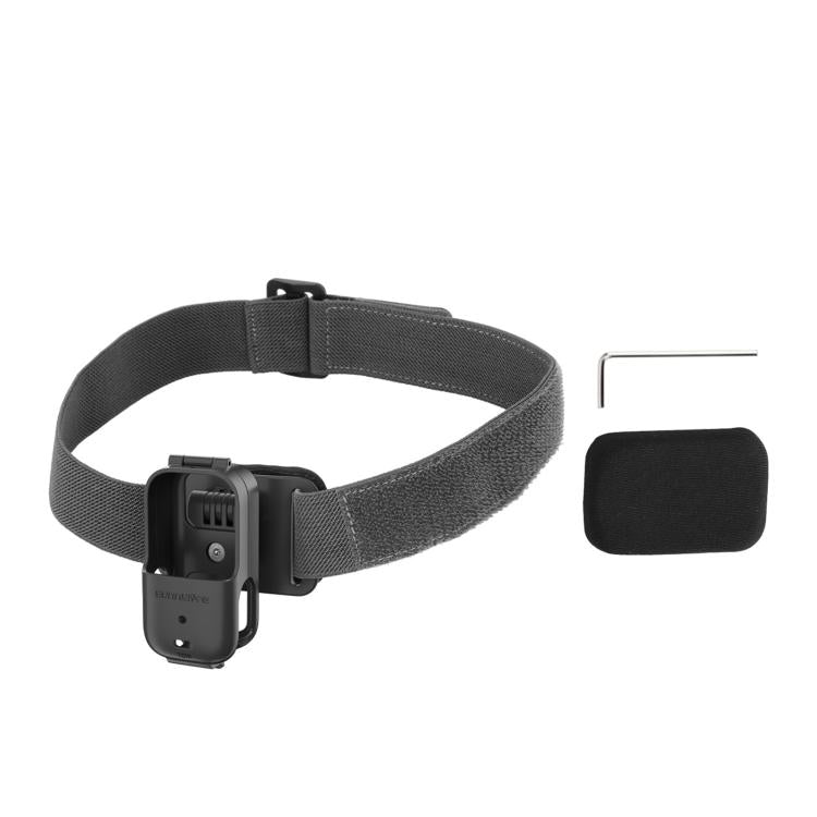 Per DJI Osmo Nano Sunnylife Cinghia per la testa con rotazione verticale-orizzontale a 360° con adattatore, cordino regolabile intrecciato di sicurezza