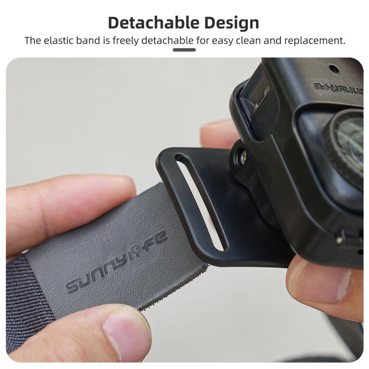 Per DJI Osmo Nano Sunnylife Cinghia per la testa con rotazione verticale-orizzontale a 360° con adattatore, cordino regolabile intrecciato di sicurezza