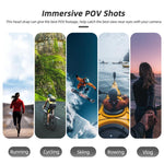 Per DJI Osmo Nano Sunnylife Cinghia per la testa con rotazione verticale-orizzontale a 360° con adattatore, cordino regolabile intrecciato di sicurezza