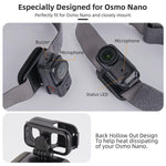 Per DJI Osmo Nano Sunnylife Cinghia per la testa con rotazione verticale-orizzontale a 360° con adattatore, cordino regolabile intrecciato di sicurezza