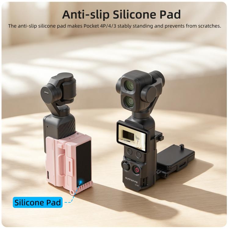 Supporto magnetico portatile Sunnylife per DJI Osmo Pocket 4P / 4 con scatola filtro, base da tavolo, angolazione regolabile., OP4-ZJ185