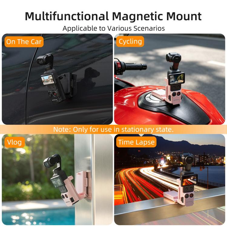Supporto magnetico portatile Sunnylife per DJI Osmo Pocket 4P / 4 con scatola filtro, base da tavolo, angolazione regolabile., OP4-ZJ185