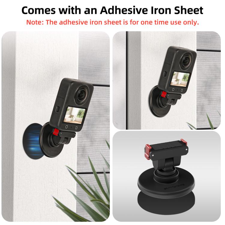 Supporto magnetico a sgancio rapido Sunnylife con inclinazione regolabile di 1/4" e 180° per DJI Osmo 360 / Action 5 Pro / 4 / 3 / 2, DZ-140 For DJI Osmo 360 / Action 5 Pro