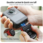 Supporto magnetico a sgancio rapido Sunnylife con inclinazione regolabile di 1/4" e 180° per DJI Osmo 360 / Action 5 Pro / 4 / 3 / 2, DZ-140 For DJI Osmo 360 / Action 5 Pro