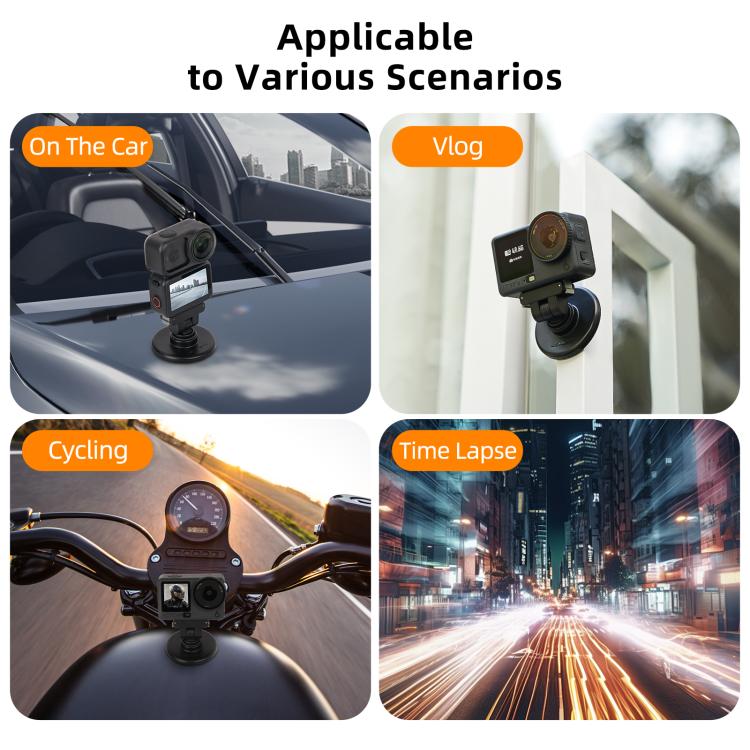 Supporto magnetico a sgancio rapido bidirezionale Sunnylife con inclinazione regolabile di 1/4" e 180° per DJI Osmo Nano / Action 6, DZ-141 For DJI Osmo Nano / Action 6