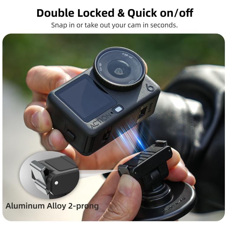 Supporto magnetico a sgancio rapido bidirezionale Sunnylife con inclinazione regolabile di 1/4" e 180° per DJI Osmo Nano / Action 6, DZ-141 For DJI Osmo Nano / Action 6