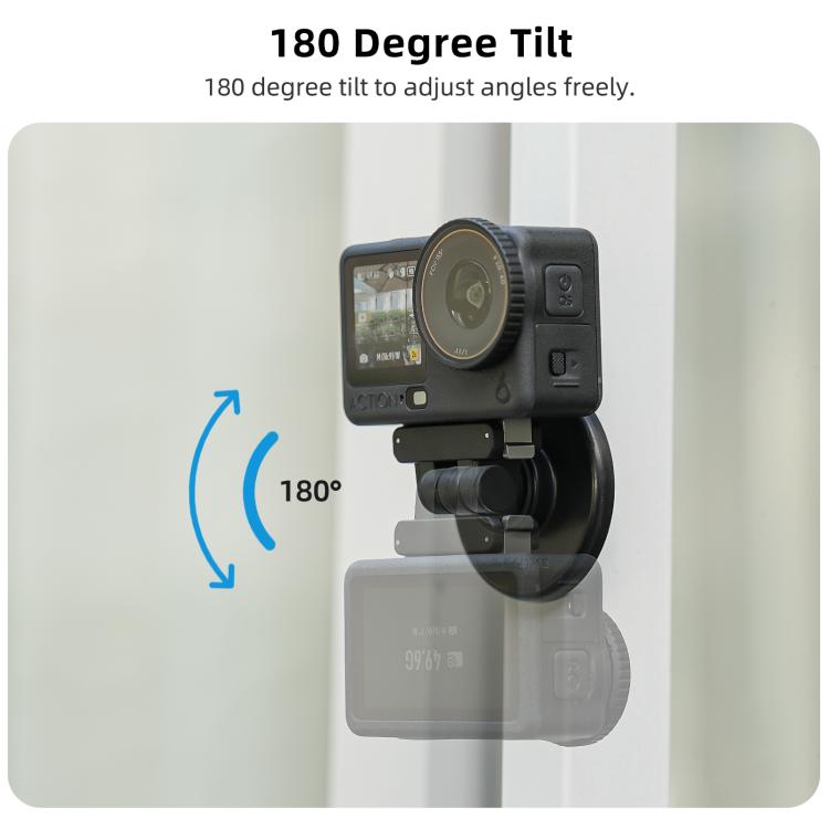 Supporto magnetico a sgancio rapido bidirezionale Sunnylife con inclinazione regolabile di 1/4" e 180° per DJI Osmo Nano / Action 6, DZ-141 For DJI Osmo Nano / Action 6