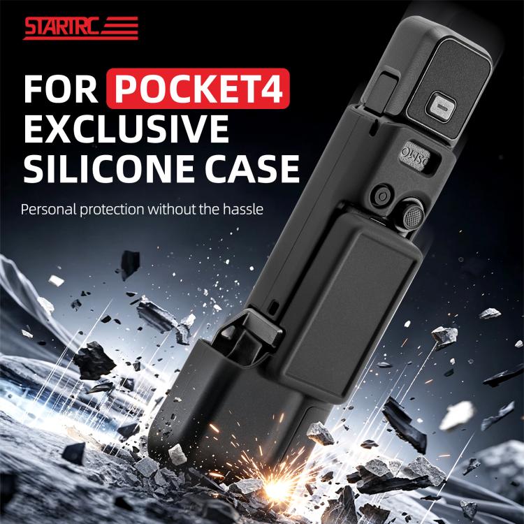 Custodia in silicone per obiettivo e corpo DJI Osmo Pocket 4 STARTRC 2 in 1 Gimbal.