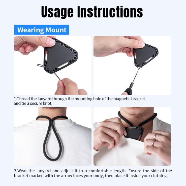 Supporto magnetico da collo per action camera STARTRC, tracolla per vlog e POV.