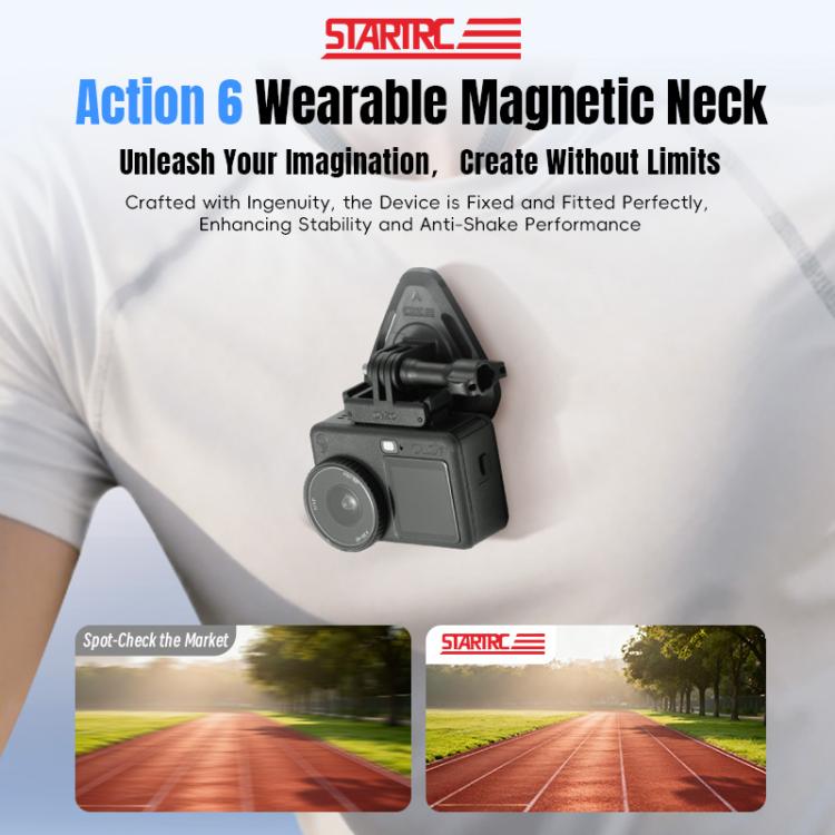 Supporto magnetico da collo per action camera STARTRC, tracolla per vlog e POV.