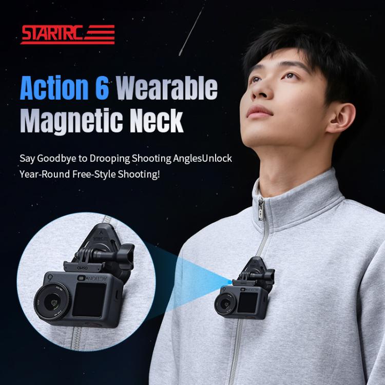 Supporto magnetico da collo per action camera STARTRC, tracolla per vlog e POV.