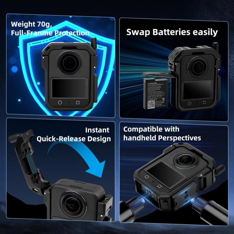 Telaio di espansione con gabbia protettiva in metallo YELANGU per DJI Osmo 360., For DJI Osmo 360 Cage