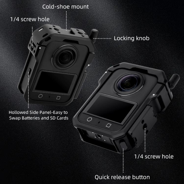 Telaio di espansione con gabbia protettiva in metallo YELANGU per DJI Osmo 360., For DJI Osmo 360 Cage
