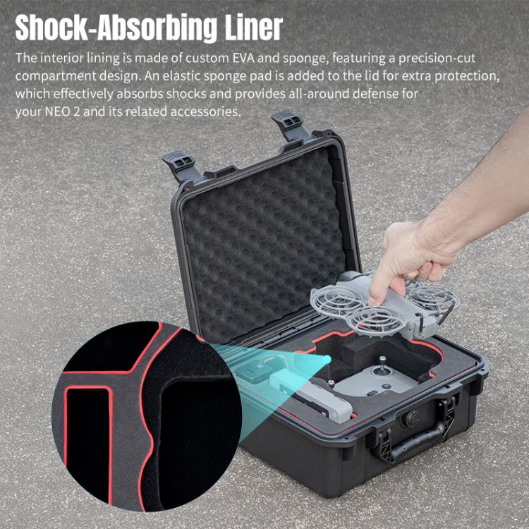 Valigetta portatile mini in PP impermeabile e antideflagrante per DJI Neo 2 STARTRC, For DJI Neo 2 Mini Box