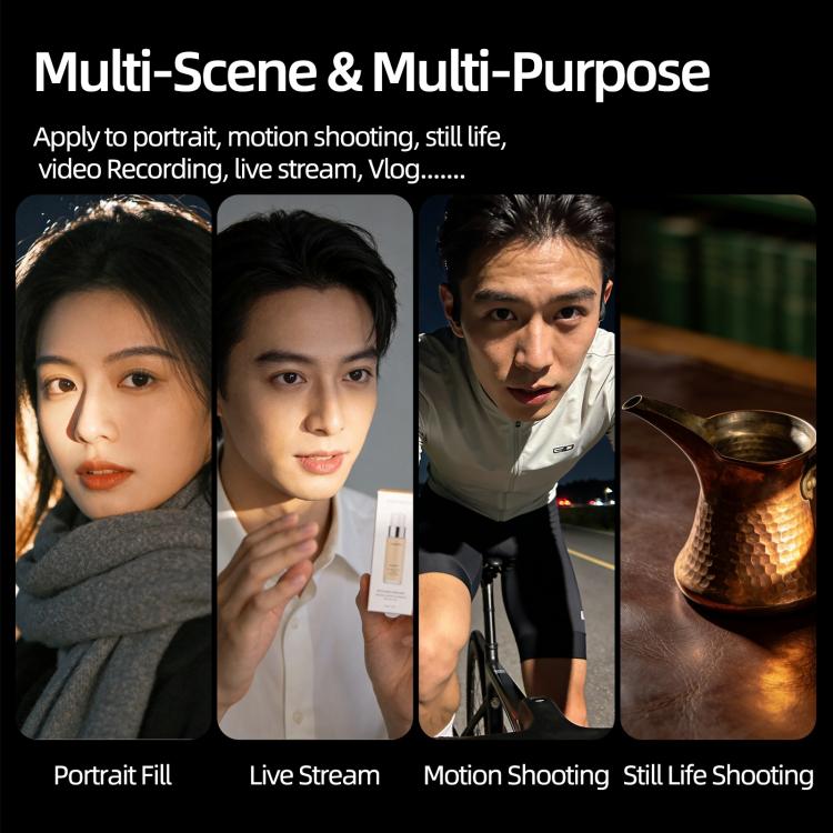 Per DJI Osmo Pocket 3 Sunnylife Luce video a LED regolabile con sgancio rapido, luce di riempimento tricolore dimmerabile, lampada portatile