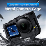 Telaio in metallo YELANGU per fotocamera DJI Osmo Action 6 con slitta a caldo, For DJI Osmo Action 6 Cage