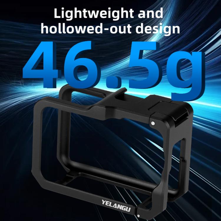 Telaio in metallo YELANGU per fotocamera DJI Osmo Action 6 con slitta a caldo, For DJI Osmo Action 6 Cage
