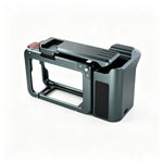 Gabbia per fotocamera in metallo YELANGU per DJI Osmo Action 6 con impugnatura e doppia apertura, LWAC6-2