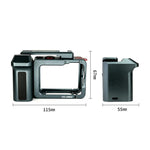 Gabbia per fotocamera in metallo YELANGU per DJI Osmo Action 6 con impugnatura e doppia apertura, LWAC6-2