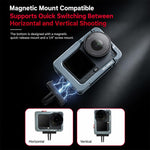 Gabbia per fotocamera in metallo YELANGU per DJI Osmo Action 6 con impugnatura e doppia apertura, LWAC6-2